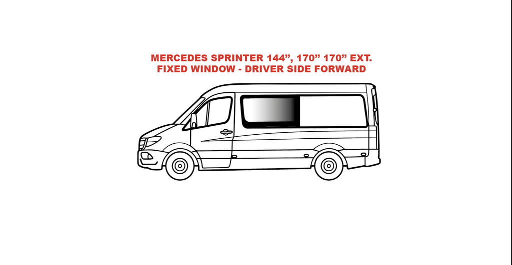 Fixed window - Driver Side Forward - MERCEDES SPRINTER - (SL101-F)
