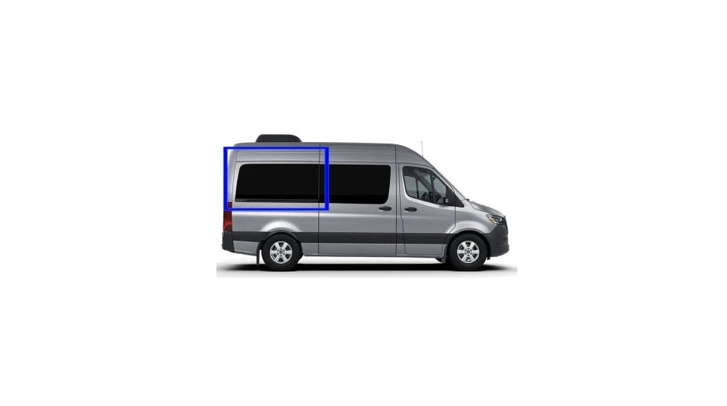 VWD Mercedes Sprinter Van Window 2007+ Passenger Side Rear Quarter 144"WB - DTSPCR021-T068412R