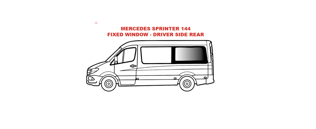 Fixed window - Driver Side Rear Quarter - MERCEDES SPRINTER 144 - (SL104-F)
