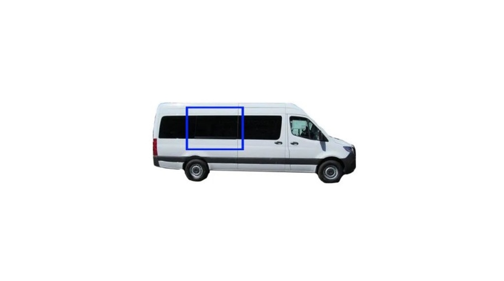 Fixed window - Passenger Side Middle
 - MERCEDES SPRINTER 170", 170" EXT.