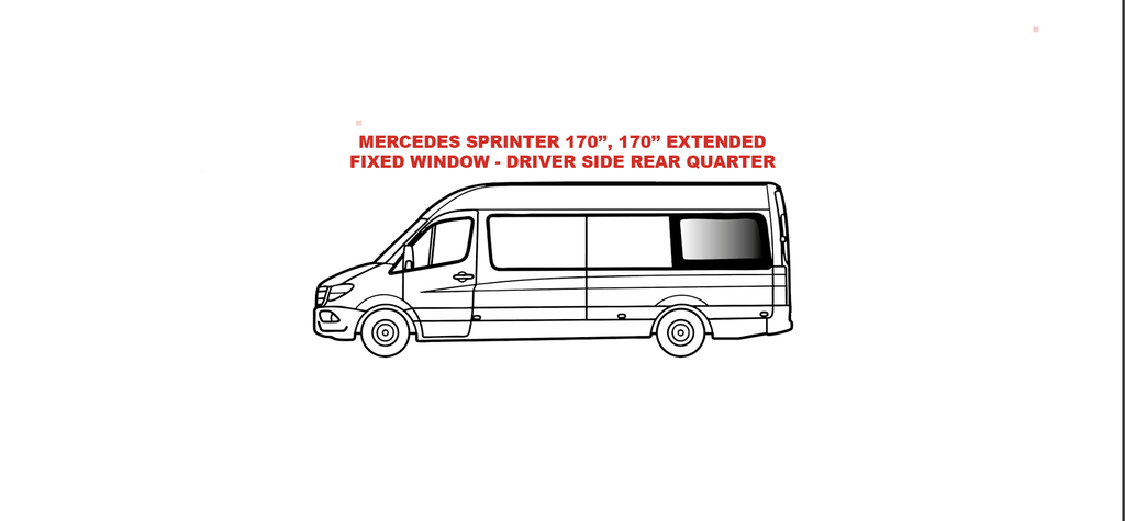 Fixed window - Driver Side Rear Quarter - MERCEDES SPRINTER 170, 170 EXT