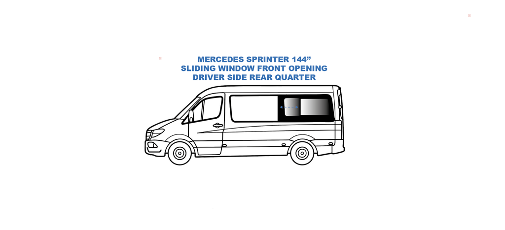 Sliding window - Driver Side Rear Quarter - MERCEDES SPRINTER - (SL104-SL)
