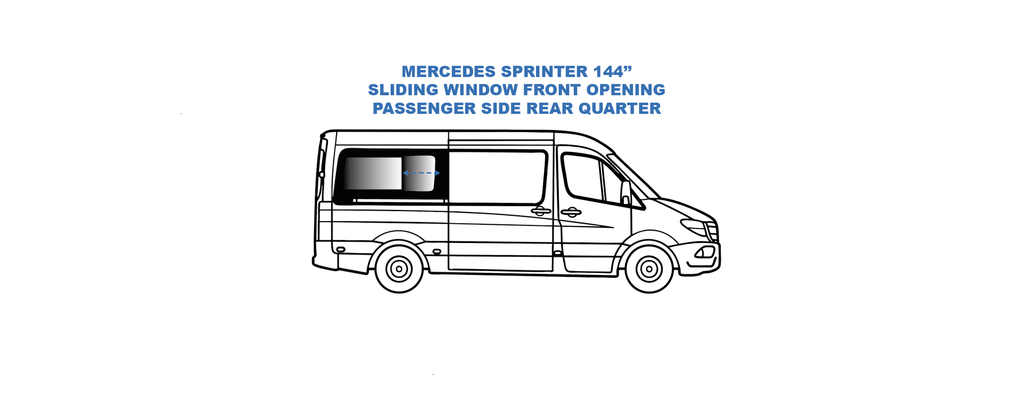 VWD SL-Series Sliding Window – Passenger Side Rear Quarter - MERCEDES SPRINTER - (SR104-SL) 