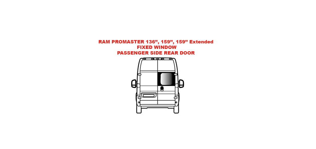 Fixed window - Passenger Side Rear - RAM PROMASTER
