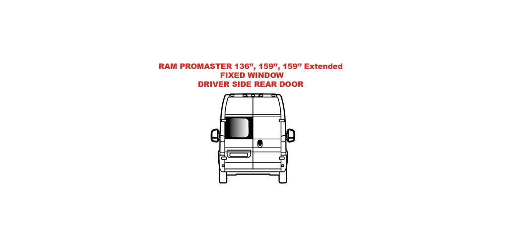 Fixed window - Driver Side Rear - RAM PROMASTER