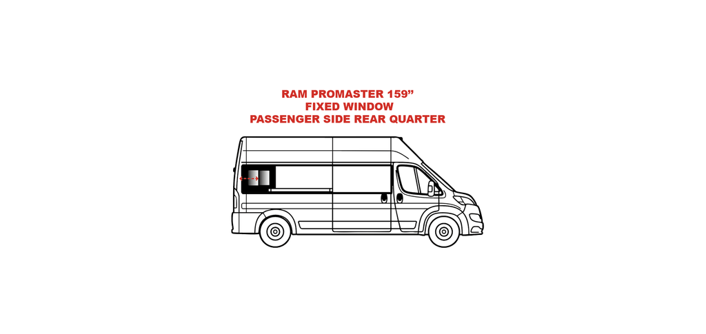 Fenêtre coulissante - Quartier arrière côté passager - RAM PROMASTER - (DTRAM025-INT)