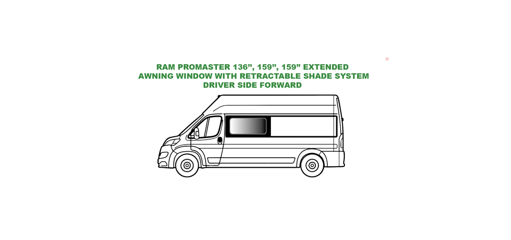Premium Awning Window - Driver Side Forward - RAM PROMASTER