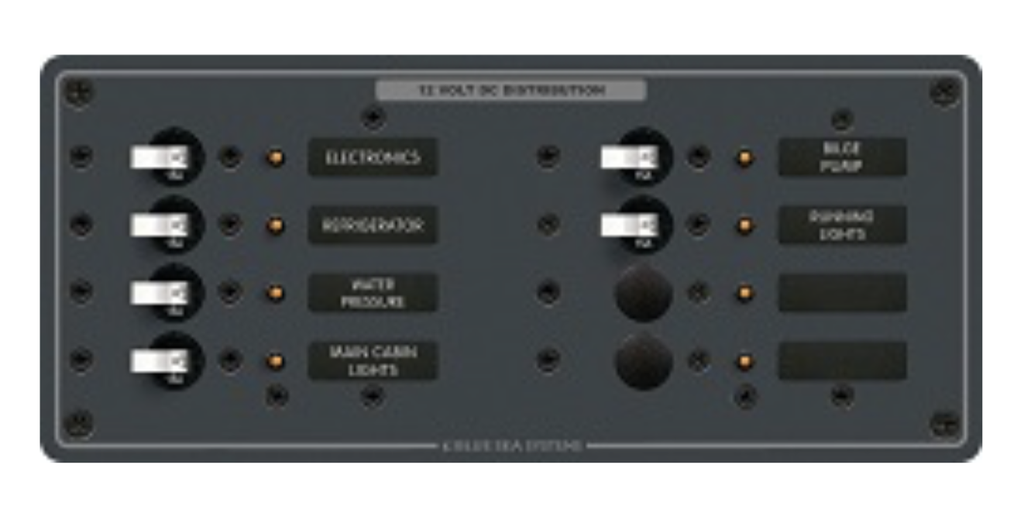 PANEL DC 8 CIRCUIT 12/24V - BLUE SEA