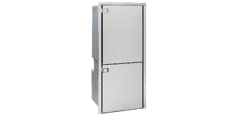 Isotherm Cruise 195 Stainless Steel Fridge/Freezer - AC/DC, Right Swing or Left Swing, 4 - Sided Stainless Steel Flange