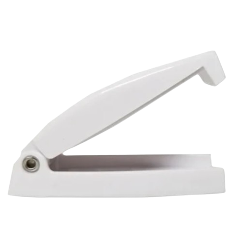 RV Rounded Baggage Door Catch Compartment Clip Latch White
