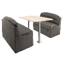RV Dinette Booths with Table | 38" Slate