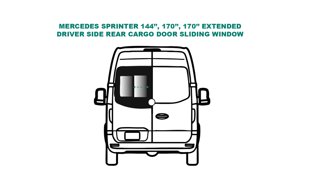 Sliding window - Driver Side Rear - MERCEDES SPRINTER