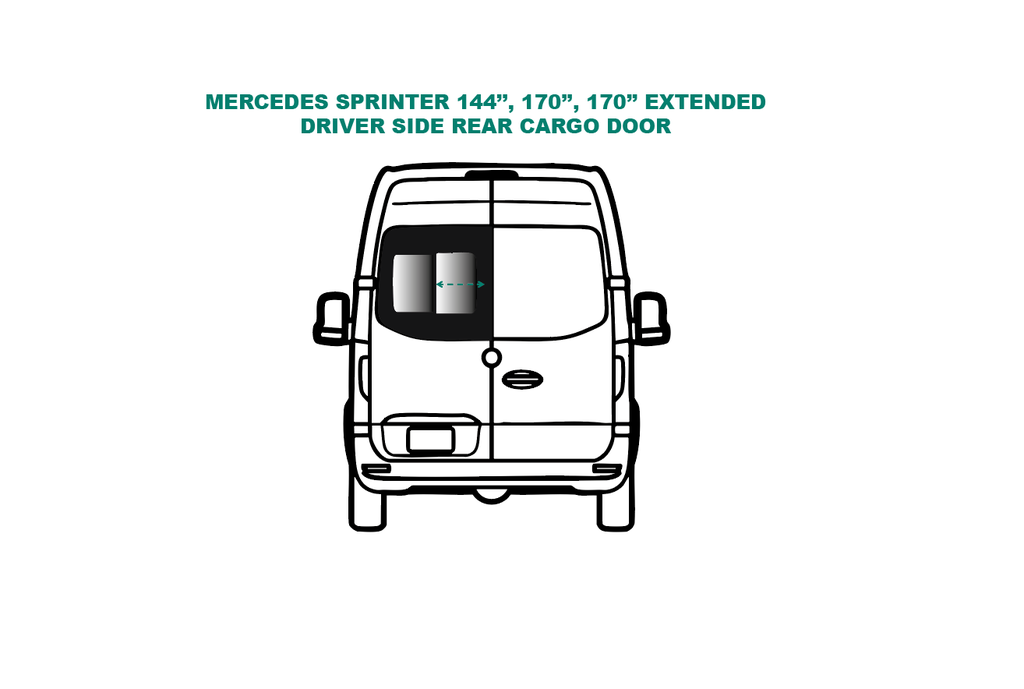 Sliding window - Driver Side Rear - MERCEDES SPRINTER 2019+ - (SL119-SE )