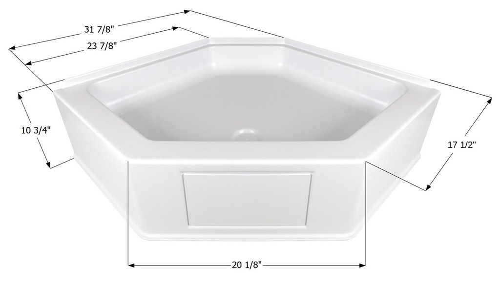 Neo Angle Shower Pan NSB3232