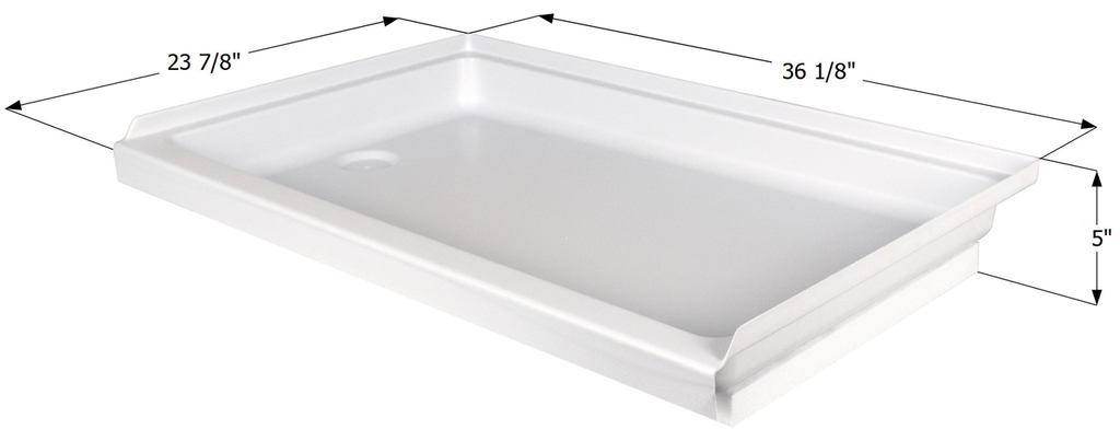 Shower Pan Left Hand Drain SP2436LH