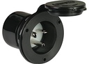 20A 125V STRAIGHT BLADE POWER INLET - BLACK or WHITE