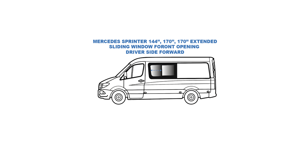 Sliding window - Driver Side Forward - MERCEDES SPRINTER - (SL101-SE)