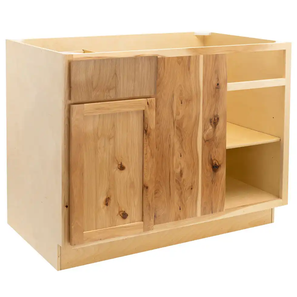 RV Blind Base Corner Cabinet | Rustic Hickory