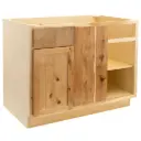 RV Blind Base Corner Cabinet | Rustic Hickory
