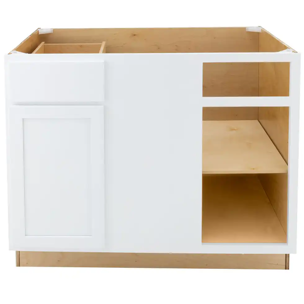 MRV Blind Base Corner Cabinet | Pure White