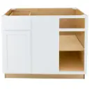 MRV Blind Base Corner Cabinet | Pure White