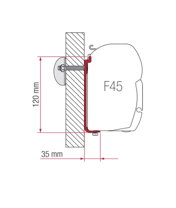 Awning Installation Bracket Set - Fiamma F45s - 98655-391 