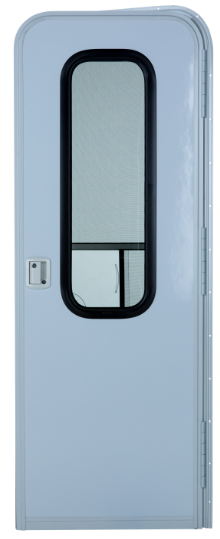 RH radius entry door polar white - UPGRADED