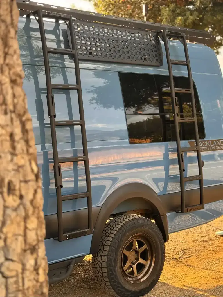 IBEX Series Side Ladder High Roof Sprinter Van - Aluminum - BACKLAND EXPEDITION GEAR