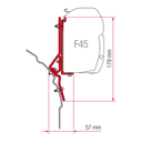 Fiamma® F45s VW T4 EuroVan Awning Adapter Bracket - (Fit for Promaster with Pop-up on roof top) 98655-292