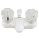 RV Shower Faucet & Diverter | White with Clear Handles 