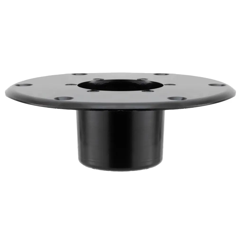 Heng's RV Table Pedestal Base Flush Mount | Metal | Black and Chrome