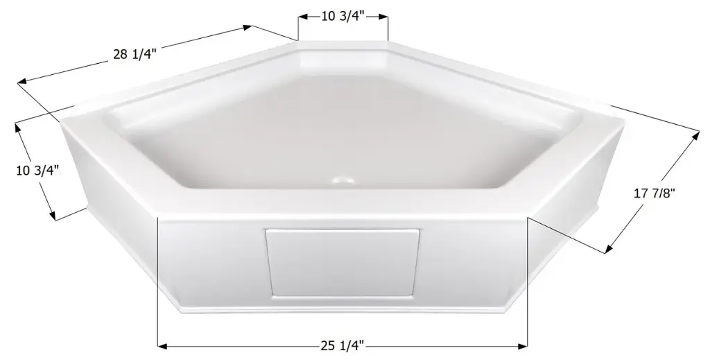 Neo Angle Shower Pan NSB3636