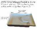 #970 Dolphin RV fiberglass shower pan/toilet mount