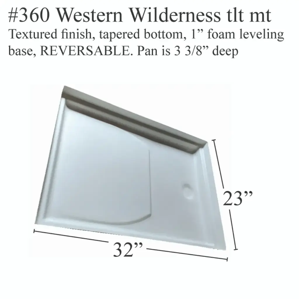 #360 Western Wilderness RV fiberglass shower pan