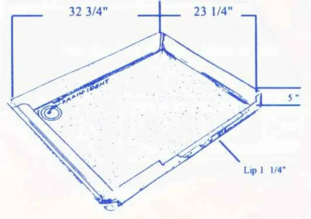 #292 Winnebago Lakeview RV fiberglass shower pan