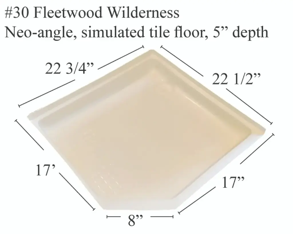 #30 Fleetwood RV fiberglass shower pan