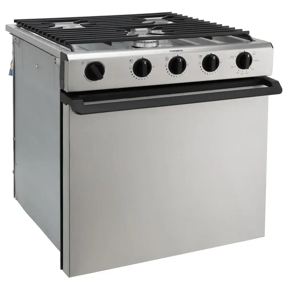 Dometic RV Oven 3-Burner Stove with Range | 21" Tall | Stainless Steel