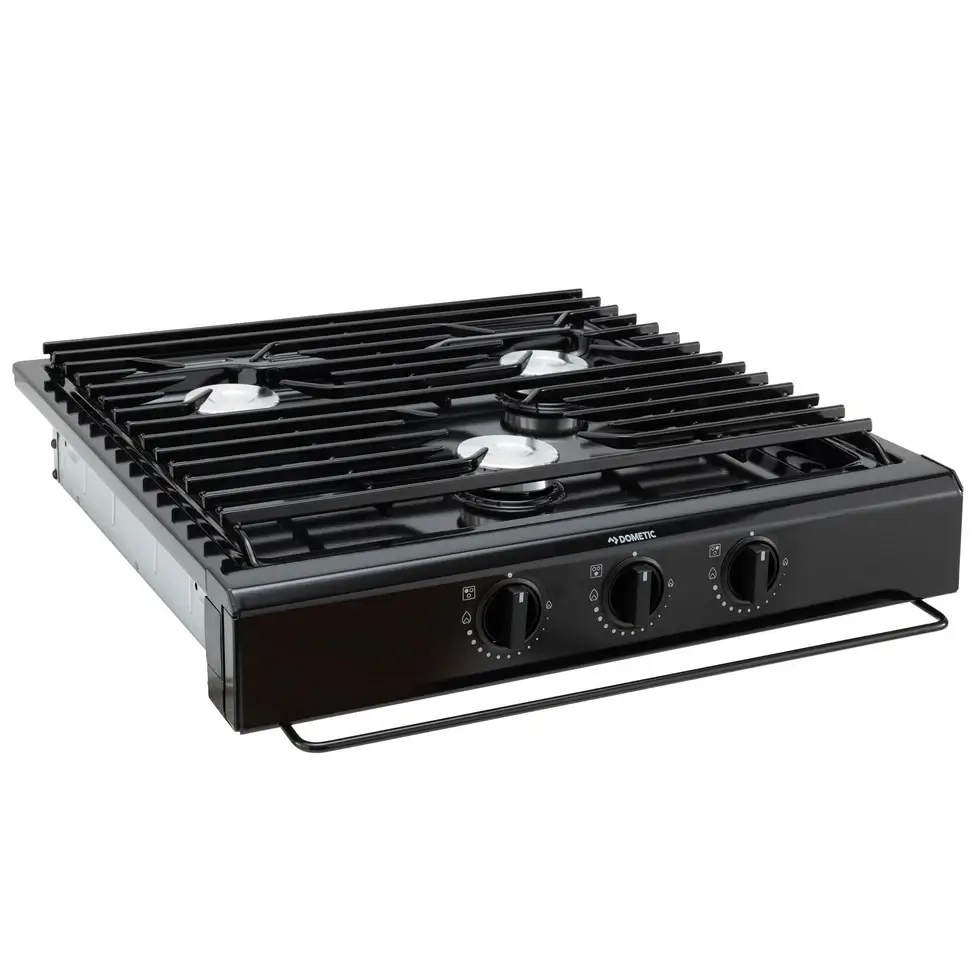 Dometic RV 3-Burner Gas Cooktop | Black