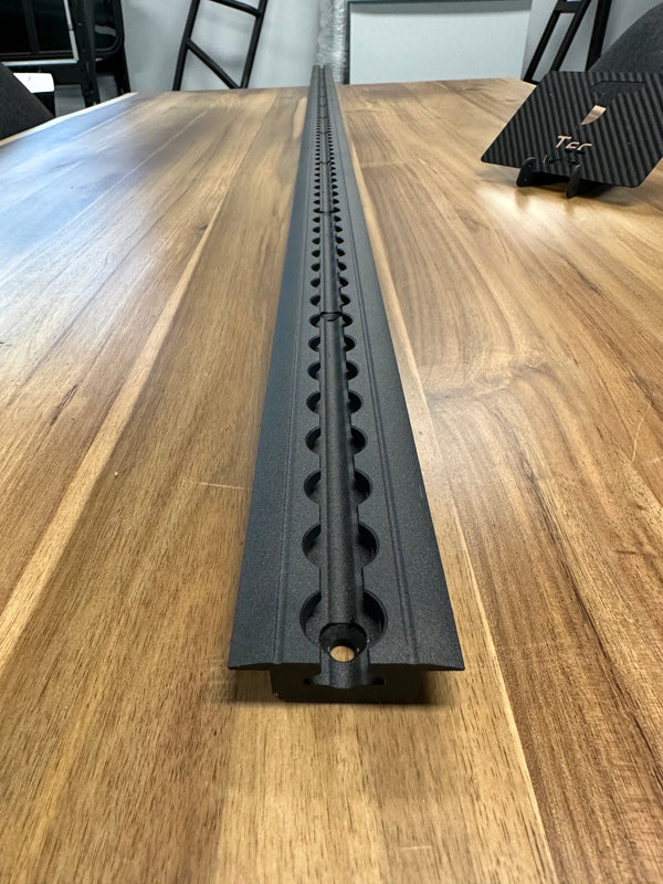 Flanged L Track "BEEFY" - Powder Coated Matte Black