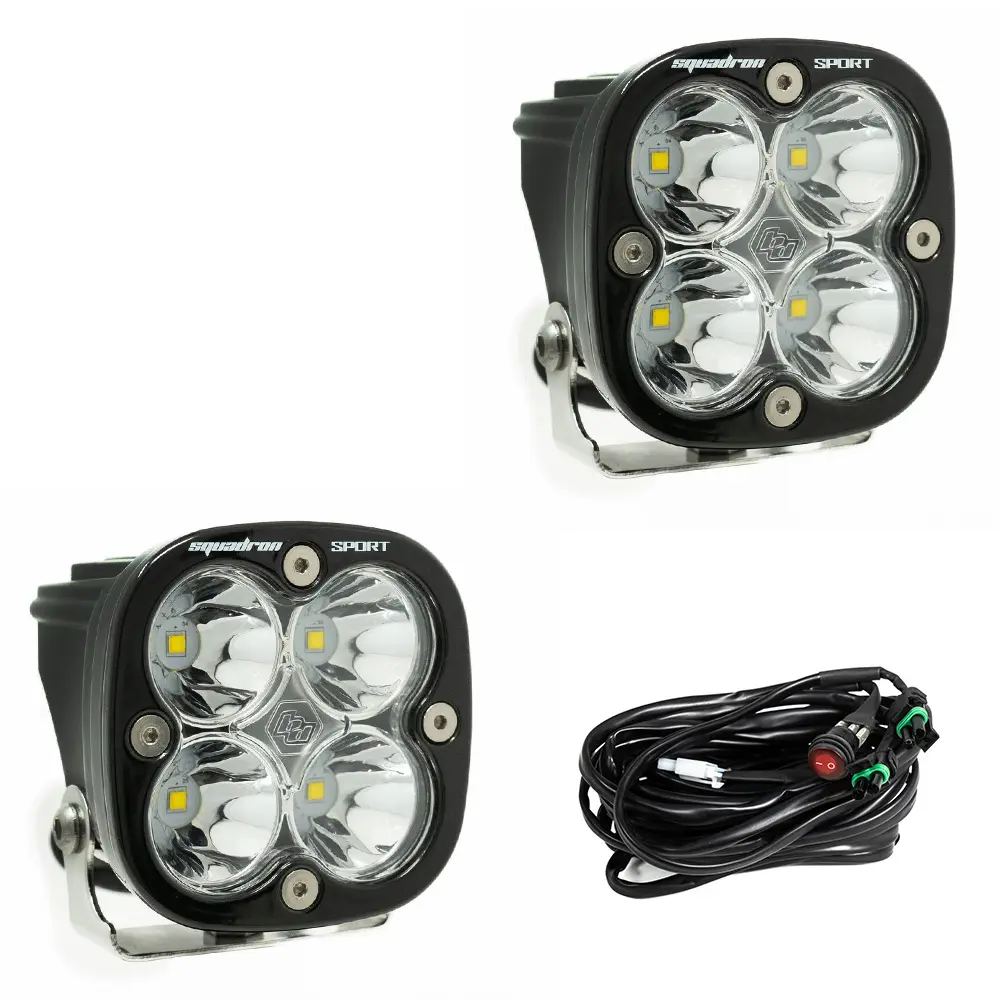 Squadron Sport Black LED Auxiliary Light Pod Pair - BAJA DESIGNS