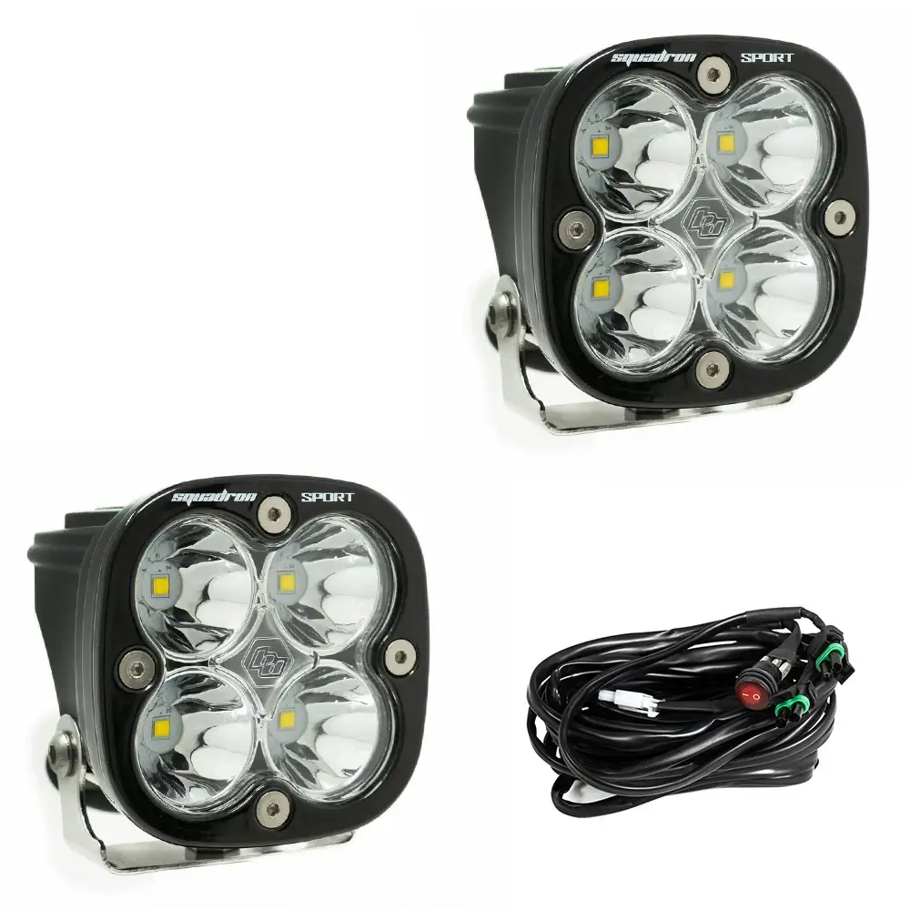Squadron Sport Black LED Auxiliary Light Pod Pair - BAJA DESIGNS