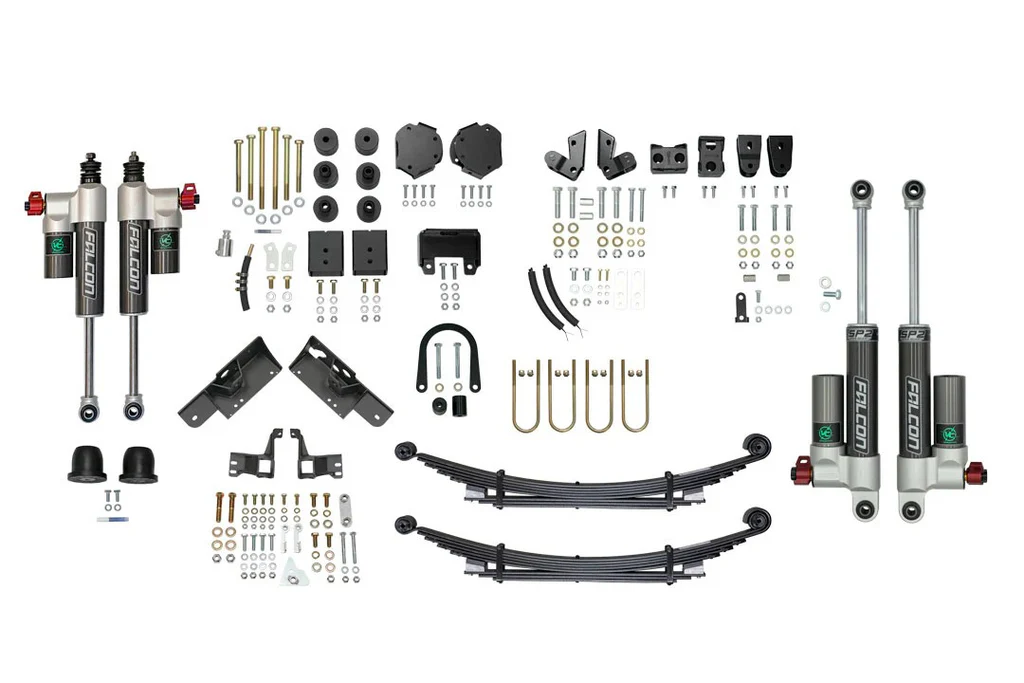 STAGE 6.3 DUALLY 2" LIFT SYSTEM - SPRINTER 3500 4X4, 2019-2022 - 2 INCH LIFT - FALCON 3.3, MID/HEAVY TUNE, OPTI-RATE - Van Compass 