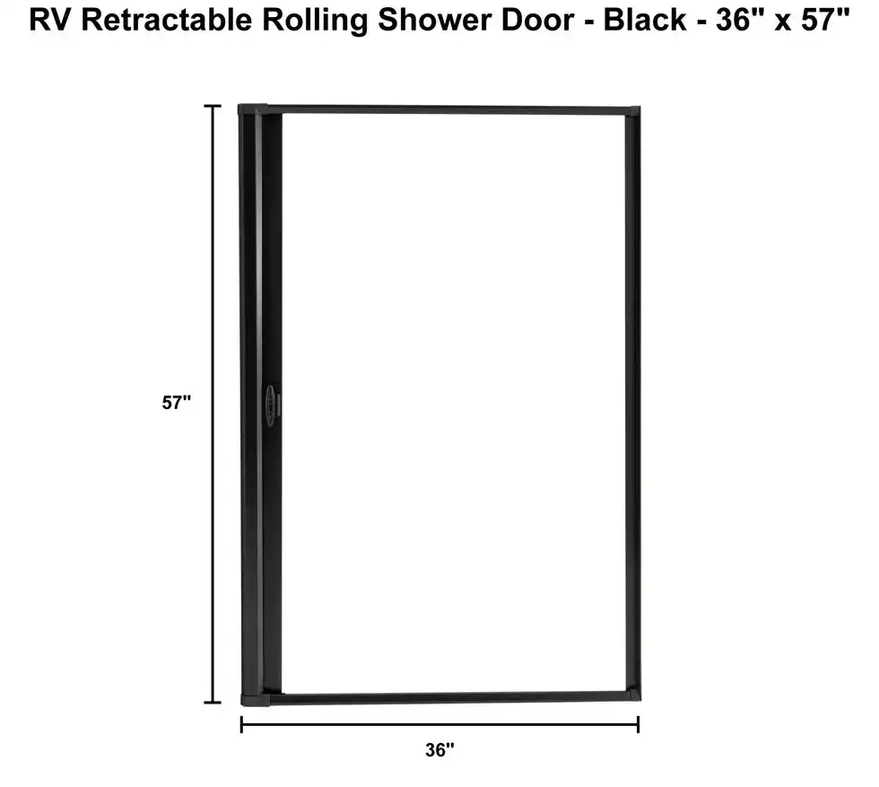 Camper Comfort RV Retractable Rolling Shower Doors