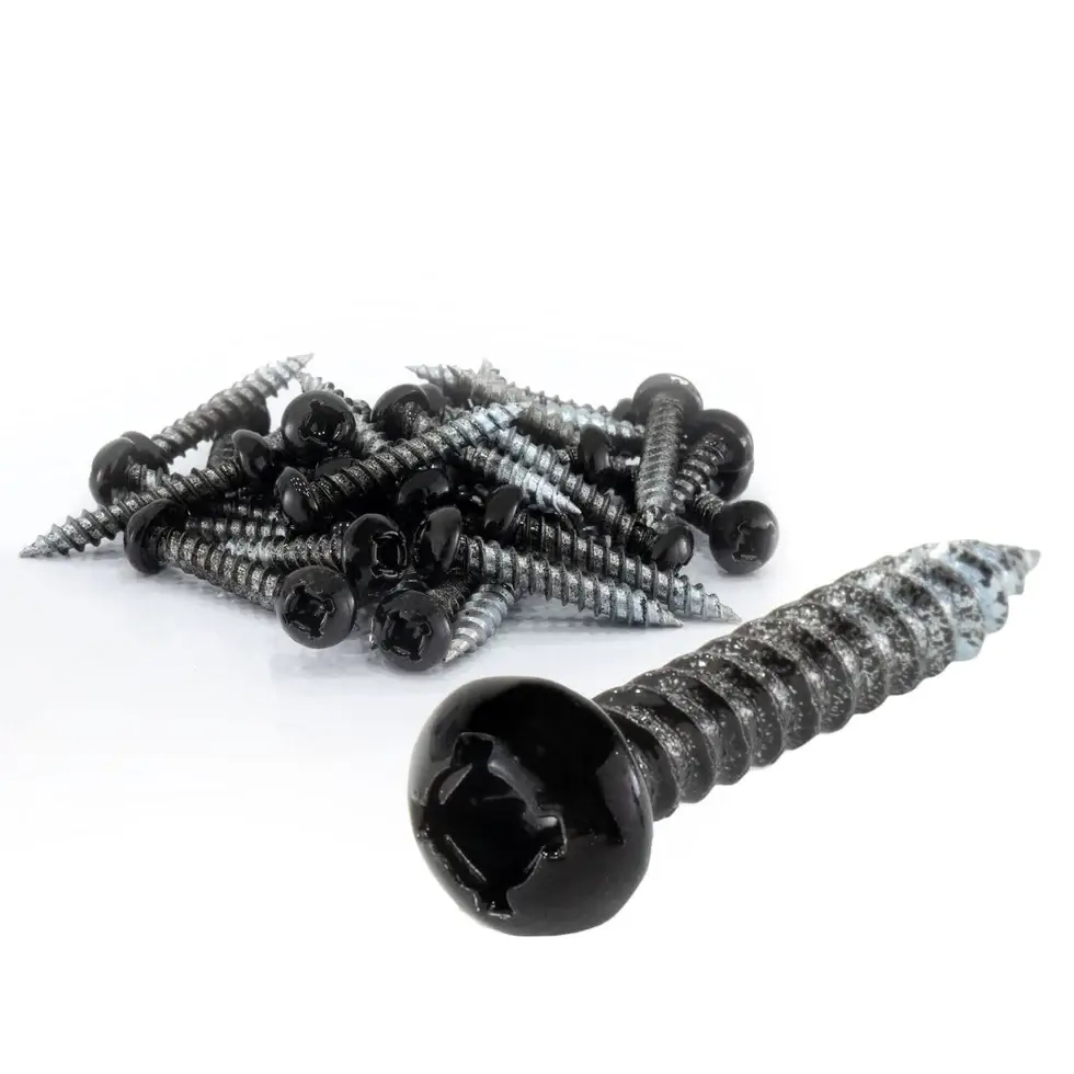 RV Phillips Screws | Pan Head | 8x1" | Black 