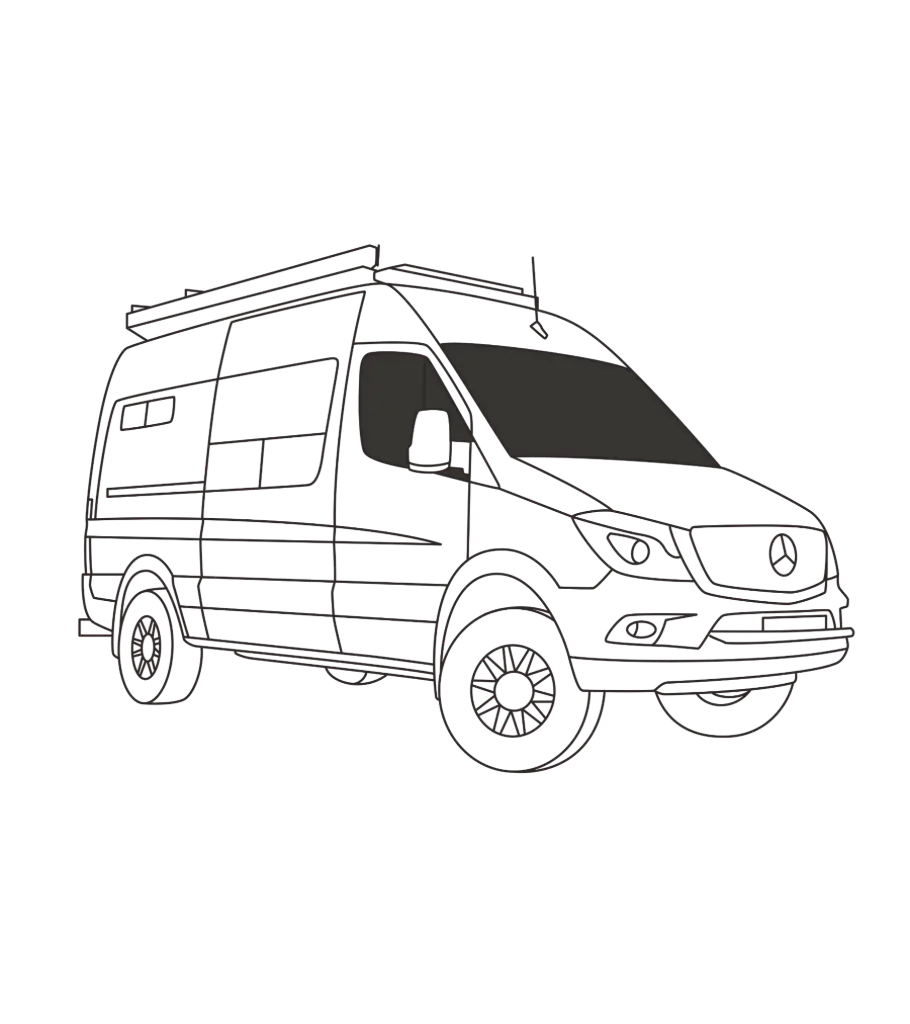 Insulated Front Cabin Window Cover Set (3-Pack) – Mercedes Sprinter 2007–2018