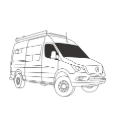 Ensemble de couvre-fenêtres isolants pour cabine avant Mercedes Sprinter (2007–2018)