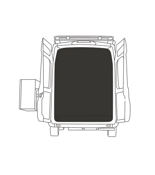 Rear door insulated partition for Transit (High roof)