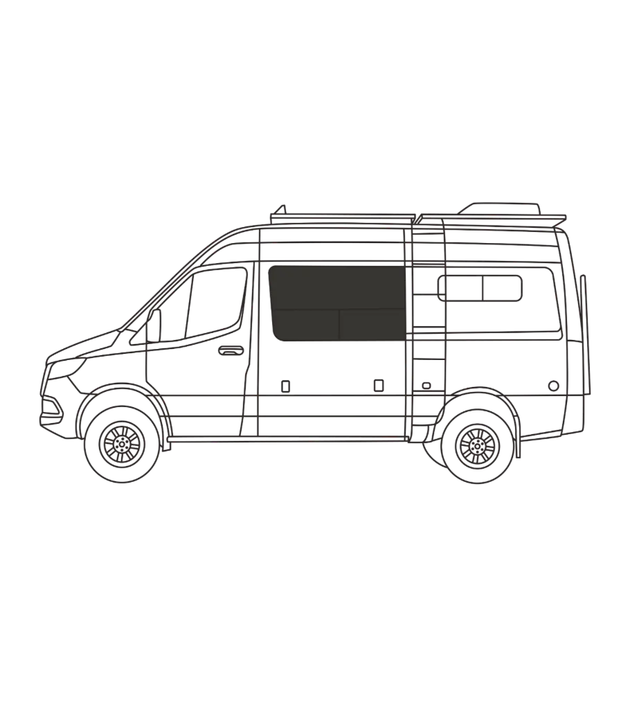 Couvre-fenêtre isolant pour fenêtre Crew Mercedes Sprinter (2007–2025)