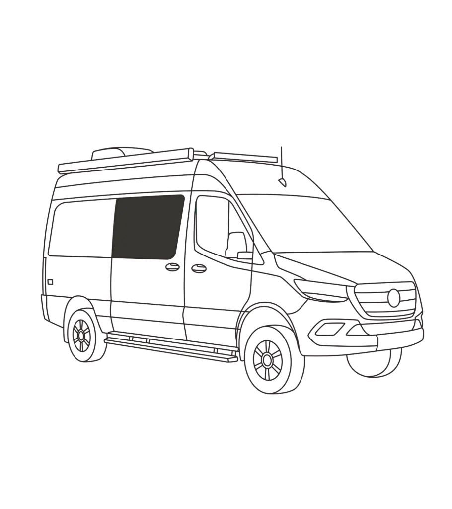 Couvre-fenêtre isolant pour porte coulissante Mercedes Sprinter (2007–2025)