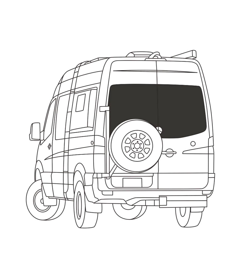 Ensemble de couvre-fenêtres arrière isolants pour Mercedes Sprinter (2007–2018)
